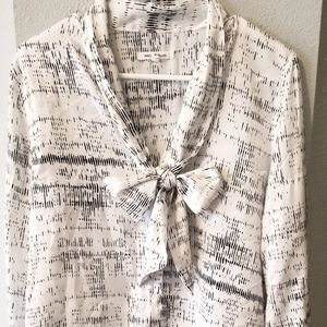 Avec Les Filles Tie Neck Blouse